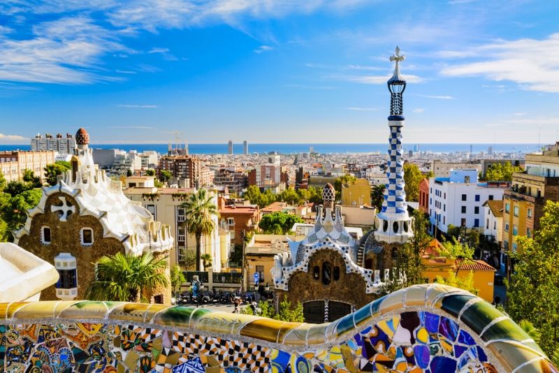 Panoramic view of Barcelona from Park Güell